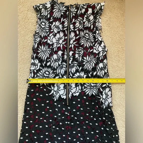Floral Black and White Sleeveless Dress US 6 - Picture 2 of 10